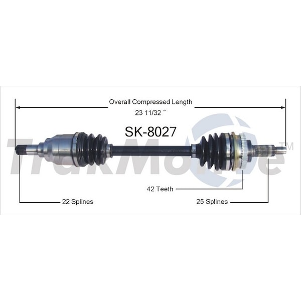 Surtrack Axle Cv Axle Shaft, Sk-8027 SK-8027 - main